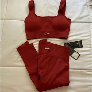 Bo+Tee Burgundy Set